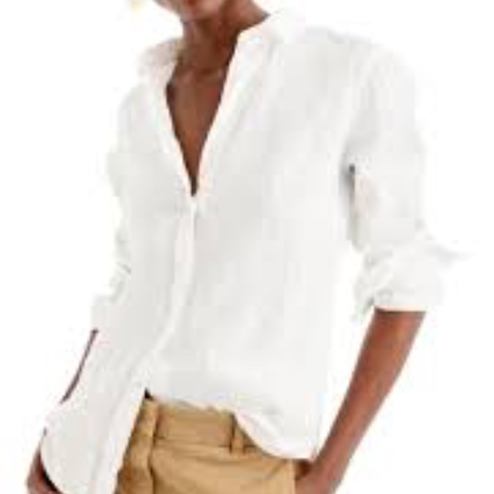 J. Crew linen button down blouse